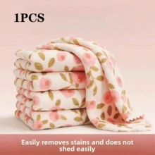 20pcs Coral Fleece Cleaning Cloths, High Absorbency Towels, Quick-Dry Multi-Purpose Wiping Rags, Suitable For Kitchen, Bathroom, Car, Floral Pattern Square Cleaning Cloths, Cleaning Supplies, Bathroom Accessories, Travel Essentials, Home Goods, Home Essentials, School Essentials, Back To School Supplies, Bathroom, Home & Kitchen, Kitchen Decor, Kitchen Accessories, Kitchen Supplies, Home Accessories, Kitchen Storage, Camping Essentials, Holiday Essentials, Kitchen Essentials, Kitchen Decor & Accessories, Home Necessities, College Essentials - Multicolor - View 16