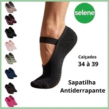 Women's Non-Slip Pilates Yoga Socks Selene Original Adult Plain Ref 7860.003 - Marinho 34-39 - View 2