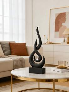 11.8 Inch Modern Minimalist Gold Flame Sculpture Decor, Suitable For Living Room, Dining Room, Bookshelf, Coffee Table, Abstract Art Sculpture Home Decoration - Multiple Styles - View 13