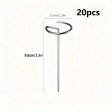 20pcs/10pcs/5pcs Air Fryer Accessories, Vertical Skewers Stainless Steel BBQ Sticks, Suitable For Home, Outdoor, Holidays, Christmas, Other Party, Birthday Party Tableware - Multicolor - View 13