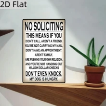 2D Flat ZMKDLL Funny "Do Not Knock, Do Not Sell" Wooden Sign - Metal Door Warning Plaque With Humorous Alert, Retro Chic Home Decor, Suitable For Front Door (5x8 Inches), For Privacy Protection And Holiday Decoration - Multicolor - View 8