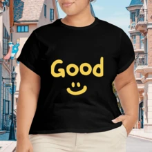 Camiseta unisex estampada nueva de 2026, disponible en blanco y negro, prenda informal de algodón para verano - Negro - Ver 2