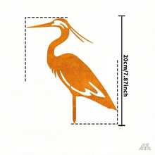 1pc Rustic Crane Garden Statue - Modern Freestanding Heron Sculpture, Weather-Resistant Outdoor Yard Art For Lawn, Patio, Mother's Day Gift For Women And Moms, Patio Art | Silhouette Bird Design | Durable Outdoor Statue, Garden Decor Sculpture - A - View 1