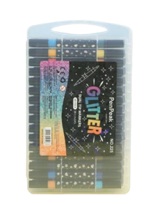 Set de 96/72/48/24 colores de bolígrafos de doble punta con purpurina, pinceles para niños, bolígrafos de doble color para dibujar y arte, con puntas de purpurina perlada gruesa y suave que no se desvanece, bolígrafos de acuarela, suministros de arte, regalos para vacaciones y vuelta al colegio. Nota: El diseño de la etiqueta del embalaje puede variar debido a diferentes lotes de producción. - Multicolor - Ver 11