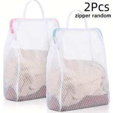 1 pieza/2Pcs Bolsa de lavandería rectangular duradera, hecha de material de malla de panal de poliéster, equipada con cremallera y asa, perfecta para guardar calcetines, ropa interior y ropa de viaje, ideal para la temporada de graduación, la temporada de regreso a la escuela y el verano - Multicolor - Ver 16