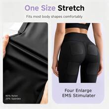 Quần short nâng và định hình mông EMS dành cho nữ, thiết bị đeo kích thích cơ mông thông minh, tập thể dục tại nhà thụ động, dụng cụ cần thiết cho phòng tập gym. - màu đen - Xem 7
