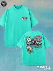 (230 Cotton-Shirt) Men's-Shirt, Surf Shop Graphic - Shirt,Street StyleUnisex Casual-Shirts - Hồ Green - Xem 11
