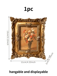 1pc Vintage Gold Square Photo Frame Decor, Includes 1 Paper Insert, Suitable For Home Decoration, Photo Display, Gift For Birthday, Graduation - Multiple Styles - View 10