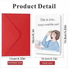 1PC Funny Birthday Card For Mom Special Birthday Card Gift Suitable For Female Friends Sisters Unique Mother's Day Gift (With Random Color Envelope) - Funny Birthday Cards - View 6