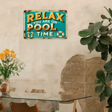 2D Sign: You Have Entered Pool Area - 8x5 Inch Heavy Duty Pool Warning Wooden Sign, Ink Printed Wall Decor, Suitable For Bar And Office Pool Table Decoration - Multicolor - View 6
