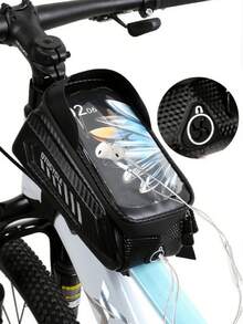 1 Set Waterproof Bicycle Phone Holder With Touch Screen, Fits Smartphones Under 6.9 Inches, With Rain Cover, Suitable For Mountain Bikes - Multicolor - View 9