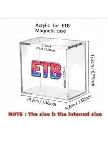 Acrylic ETB Protector Case 8mm And 5mm Thick Elite Trainer Box Display Case Stackable With Magnets Easy Top Loading - Elite Trainer Box Case - View 3