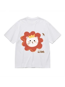 Camiseta unisex estampada nueva de 2026, disponible en blanco y negro, prenda informal de algodón para verano - Blanco - Ver 1