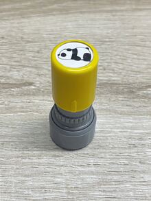 1pc Healing National Treasure Panda Creative Design, Wear-Resistant Plastic Photosensitive Stamp, Cute Macaron Color Panda Pattern Rounded Cylinder Stamp, Sealed Anti-Dry Ink Storage Details, Decorative Stamp For Planner, Student Stationery / Girlfriend Creative Gift / Birthday Gift / Planner Decoration / All Season Use - Panda Stamp - View 7
