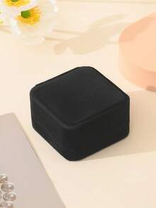 1 Velvet Jewelry Box For Rings, Earrings And Pendants - The Perfect Wedding Gift, Proposal Gift And Mother's Day Gift - Black - View 5