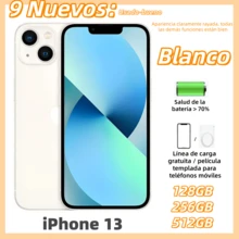 (9 New) Apple IPhone 13, White, Dual SIM & Dual Standby, Battery Health Exceeds 70%, With Free Charging Cable/Screen Protector, Used-Good - White - View 2