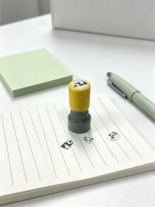 1pc Healing National Treasure Panda Creative Design, Wear-Resistant Plastic Photosensitive Stamp, Cute Macaron Color Panda Pattern Rounded Cylinder Stamp, Sealed Anti-Dry Ink Storage Details, Decorative Stamp For Planner, Student Stationery / Girlfriend Creative Gift / Birthday Gift / Planner Decoration / All Season Use - Panda Stamp - View 5