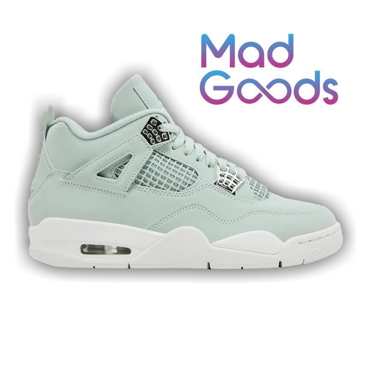 Nike Air Jordan Womens Air Jordan 4 Retro 'Abundance / Seafoam' (Women's Sizes) Seafoam/Sail/Metallic Silver HV0823-003 Spring New - màu xanh lá - Xem 1