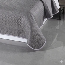 LIGHTWEIGHT DOUBLE QUILTED DOUBLE VIEW DUVET. - Grey - View 4