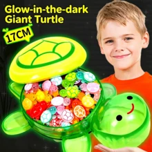 121pcs Random Color Jumbo Glow-In-The-Dark Turtle Animal Model Toys, Openable Turtle Storage Box (Turtle Shell Does Not Glow Without Sunlight), Suitable As Classroom Rewards, Party Favors, Birthday, Holiday, Children's Day, Mother's Day Gifts - Excellent In Both Appearance And Practicality! - Multicolor - View 2