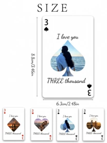 Bộ 13 thiệp cá nhân hóa, thiết kế ảnh và chữ, họa tiết bích, cơ, đính đá và chuồn, thiệp dự tiệc, thiệp kỷ niệm. - Nhiều màu - Xem 2