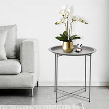Foldable Butler Tray Top Side Table, Multi-Functional Accent Table For Home - Grey - View 1