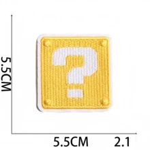 asmodee 1套/2件装超级卡通游戏套装，路易吉和能量提升主题刺绣贴片，易于使用，非常适合装饰夹克、包包和帽子，是粉丝和DIY爱好者的理想之选（随机风格） - 彩色 - 查看 4