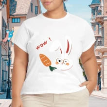 Camiseta unisex estampada nueva de 2026, disponible en blanco y negro, prenda informal de algodón para verano - Blanco - Ver 2