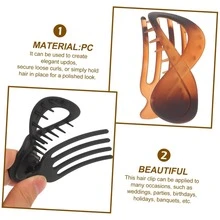1 pieza/2 piezas Pinzas para el cabello con forma de 8 disponibles en acabados brillantes y mates, pinzas de agarre fuerte y antideslizante para mujeres y niñas, pasadores de cabello duraderos y ligeros para cabello grueso, fino, largo y rizado, accesorios de moda perfectos para uso diario, trabajo, citas, fiestas, vacaciones, viajes y peinados casuales, pinzas de cabello elegantes y irrompibles para todo tipo de cabello - A - Ver 7
