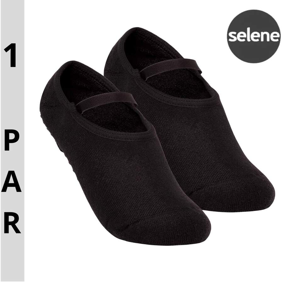 Women's Non-Slip Pilates Yoga Socks Selene Original Adult Plain Ref 7860.003 - 黑色 34-39 - 查看 1