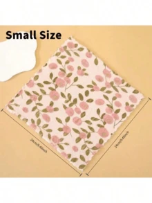 20pcs Coral Fleece Cleaning Cloths, High Absorbency Towels, Quick-Dry Multi-Purpose Wiping Rags, Suitable For Kitchen, Bathroom, Car, Floral Pattern Square Cleaning Cloths, Cleaning Supplies, Bathroom Accessories, Travel Essentials, Home Goods, Home Essentials, School Essentials, Back To School Supplies, Bathroom, Home & Kitchen, Kitchen Decor, Kitchen Accessories, Kitchen Supplies, Home Accessories, Kitchen Storage, Camping Essentials, Holiday Essentials, Kitchen Essentials, Kitchen Decor & Accessories, Home Necessities, College Essentials - Multicolor - View 4