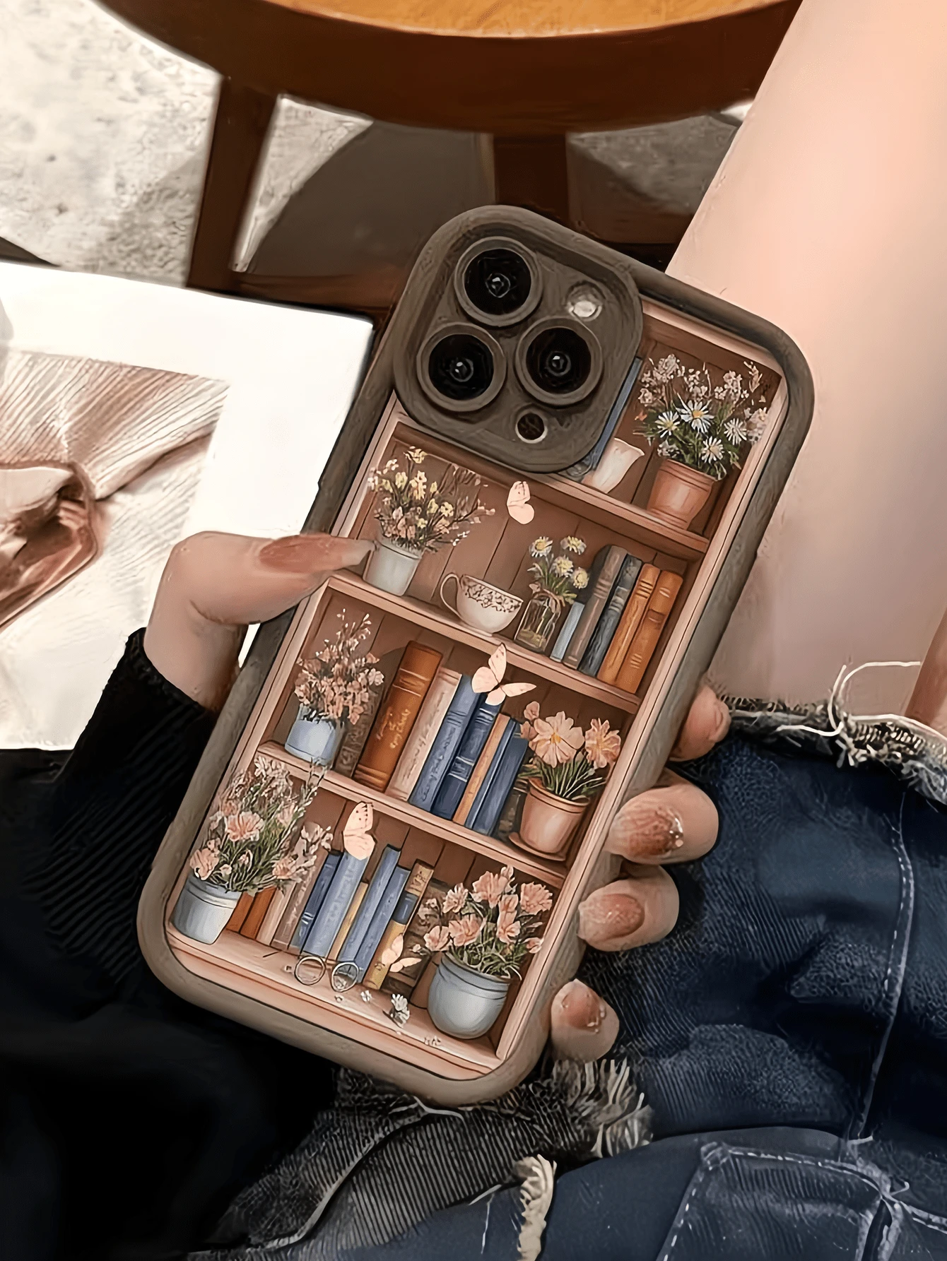 1 chiếc ốp lưng điện thoại TPU chống sốc, họa tiết hoa cổ điển, phủ toàn màn hình, tương thích với Apple 16, 15, 14, 13, 12, 11 Pro Max và các dòng sản phẩm khác. - Nhiều màu - Xem 1