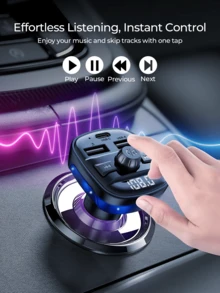 REMAX Cargador de coche, receptor de música Bluetooth, adaptador de encendedor de cigarrillos - C91 - Ver 6