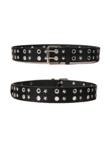 1 chiếc thắt lưng nữ kiểu Gothic Punk Rock đính đinh tán, phong cách thường ngày, dùng cho quần jeans. - Nhiều màu - Xem 7