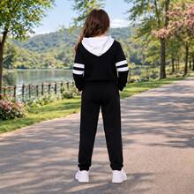 Girls' Tracksuit Set, Sizes 4 To 14 Years. - 白色 - 查看 3