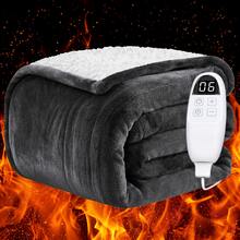 Electric Heated Throw Blanket, 72" X 84" Soft Fleece Electric Blanket, 6 Heat Levels & 1-10 Hours Timer Auto Off, Over-Heat Protection,Fast Heating Blanket For Home Office Use, ETL Certified, Machine Washable - Grå - Visa 2