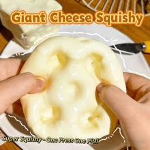 Cheese Squishys Toy | Cheese Butters Stress Ball Toy | Unbreakable Cheeses Sugar Cube Squeeze Toys | Slow Rising Yellow Cheeses Maltose Squishys Sensory Stress Relief Toys - 淺黃色 - 查看 5