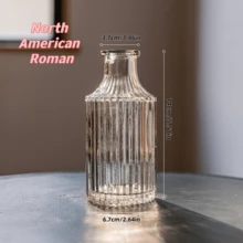 Glass Flower Vase - "Ins" Style European Luxury Mini Transparent Hydroponics Container, Desktop Decor For Living Room - 1PC - View 10