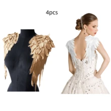 2pcs Large Embroidered Wing Design DIY Lace Applique, Multi-Layer Heavy Sticker, Angel Wing Embroidered Flower Sticker, Suitable For Cosplay, Parties, Halloween Events, Gatherings - Multicolor - View 15