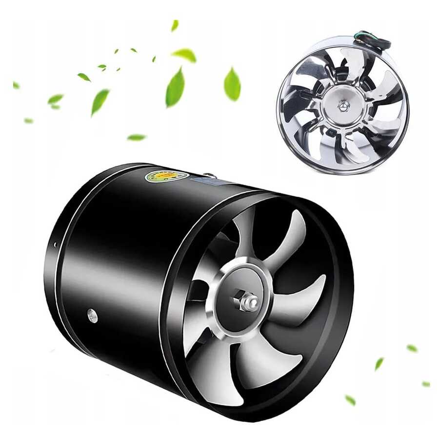 Extractor Silencios Humo Aire Maquina Laser Tubo Axial - Negro - Ver 1