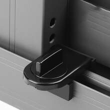 1 pieza Cerradura de multifunción, adecuada para niños y mascotas, cerradura antirrobo para puerta, cerrojo para ventana corrediza, broche de fijación de malla mosquitera de aleación de aluminio, cerrojo de para puerta corredera de la sala de estar, limitador de puerta corredera de protección - Tipo A - Ver 14