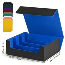 3000+ Card Holder Storage Box For Trading Card Game Enthusiasts, Includes 24 Colored Divider Tabs, Display Window Design Suitable For Card Collection - Multicolor - View 5
