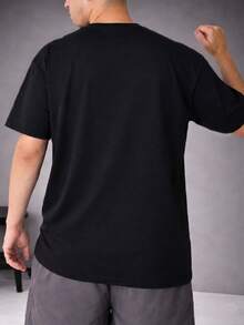 Men's Basic T-Shirt Street Wear Unisex 100% Cotton Fabric Fashion Streetwear New Release Immediate Shipping - Black - View 3