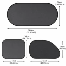 5pcs Car Window Sunshade Set, Foldable Mesh Vehicle Window Covers With Suction Cups, Front Side Rear Window Sun Visor Shades For Heat Insulation, UV Protection & Privacy - Multicolor - View 10