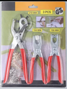 6孔旋转打孔钳，多功能皮革皮带打孔工具，重型手持式打孔器，适用于皮带、鞋子、包袋、纸张、布料、卡片、DIY工艺品和家庭用途 - A - 查看 10