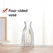 Glass Flower Vase - "Ins" Style European Luxury Mini Transparent Hydroponics Container, Desktop Decor For Living Room - 1PC - View 12