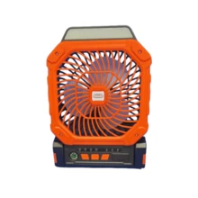 Neuer solarbetriebener Outdoor-Ventilator mit Solarpanel, tragbarem USB-Laden, 4 Geschwindigkeitsstufen, 3 Beleuchtungsmodi, ultra leise, Timer, Angel-Camping-Zeltventilator Outdoor-Werkzeugzubehör - Verschiedenfarbig - Übersicht 8