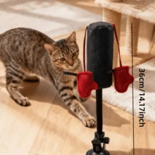 1 Bộ - Đồ chơi tương tác cho mèo mới, đồ chơi gặm nhấm giúp thú cưng thoải mái, đồ chơi lông vũ cho mèo, đồ chơi đấm bốc đa chức năng cho mèo. - Xem 2