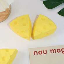 1pc Immersive Vintage Cheese Squishy Fingertip Toy, Exclusive Adult Fidget Soft Slow-Rebound Squishy Toy. Calming Dense Squishes Ease Work Irritability, Elegant Desk Office Decor, Warm Gifts For All Festivals, Better Used In Winter. - Multicolor - View 4
