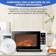 24.5cm 9.6 Microwave Glass Plate, Heat Resistant Turntable - A - View 3